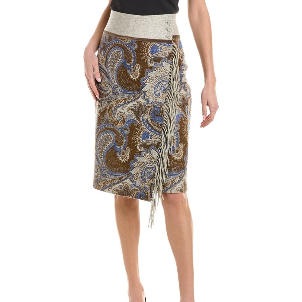 J. McLaughlin Ines Regatta Cashmere Wrap Skirt  NWT ORIGINAL PRICE $397.00